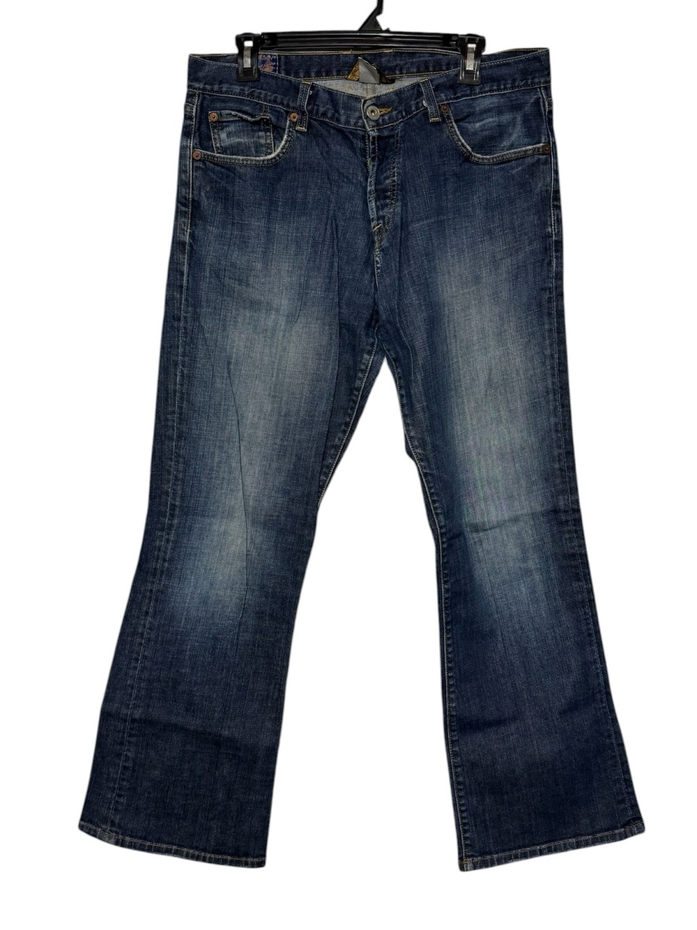 Lucky Brand Bootcut Jeans Men Size 34x30 Dark Wash Short Inseam